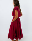 University of South Carolina gameday outfit, burgundy midi skirt, burgundy crop top