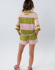 Strawberry Matcha Stripe Boxy Tee
