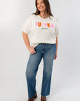 It's Pumpkin Season Embroidered Short Sleeve Sweater