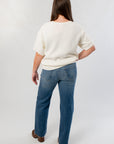 It's Pumpkin Season Embroidered Short Sleeve Sweater