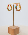 Riviera Beaded Hoop Earrings