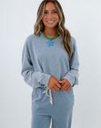 Z Supply Ocean Air Indigo Knit Sweatshirt