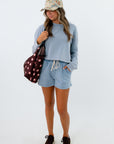Z Supply Ocean Air Indigo Hunter Knit Shorts