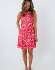 Vibrant pink and red pattern for summer