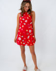summer graphic icon mini dress for vacation