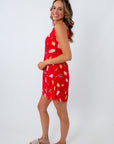 MinkPink Red Sirena Mini Shift Dress