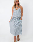 Day's End Blue Gingham Patchwork Set