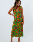 Picking Petals Colorful Floral Midi Dress