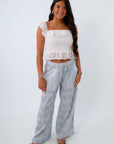 beach coverup stripe pant by POL at wild mabel