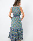 Annabelle Floral Blockprint Maxi Dress