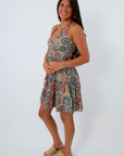 Boho Luxe Halter Mini Dress