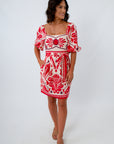 Tropical Print Mini Dress