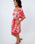 Red Tropical Dress