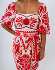Tropical Print Mini Dress