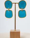 Modern Muse Cerulean Blue Statement Earrings