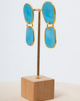 Modern Muse Cerulean Blue Statement Earrings