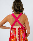 Pink & Orange Ric Rac Trim Mini Dress