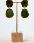 Modern Muse Sparkling Sea Green Statement Earrings