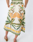 Rio Tropical Print Midi Skirt