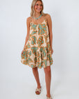 Vitamin Sea Sage Green Abstract Dress