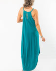 Sunny All Day Teal Halter Neck Midi Dress