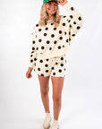 Spotted Black & Cream Polka Dot Sweatshirt