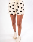 Spotted Black & Cream Polka Dot Shorts