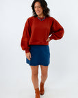 High rise 100% cotton denim mini skirt, comfortable denim mini skirt, denim mini skirt, soft denim skirt