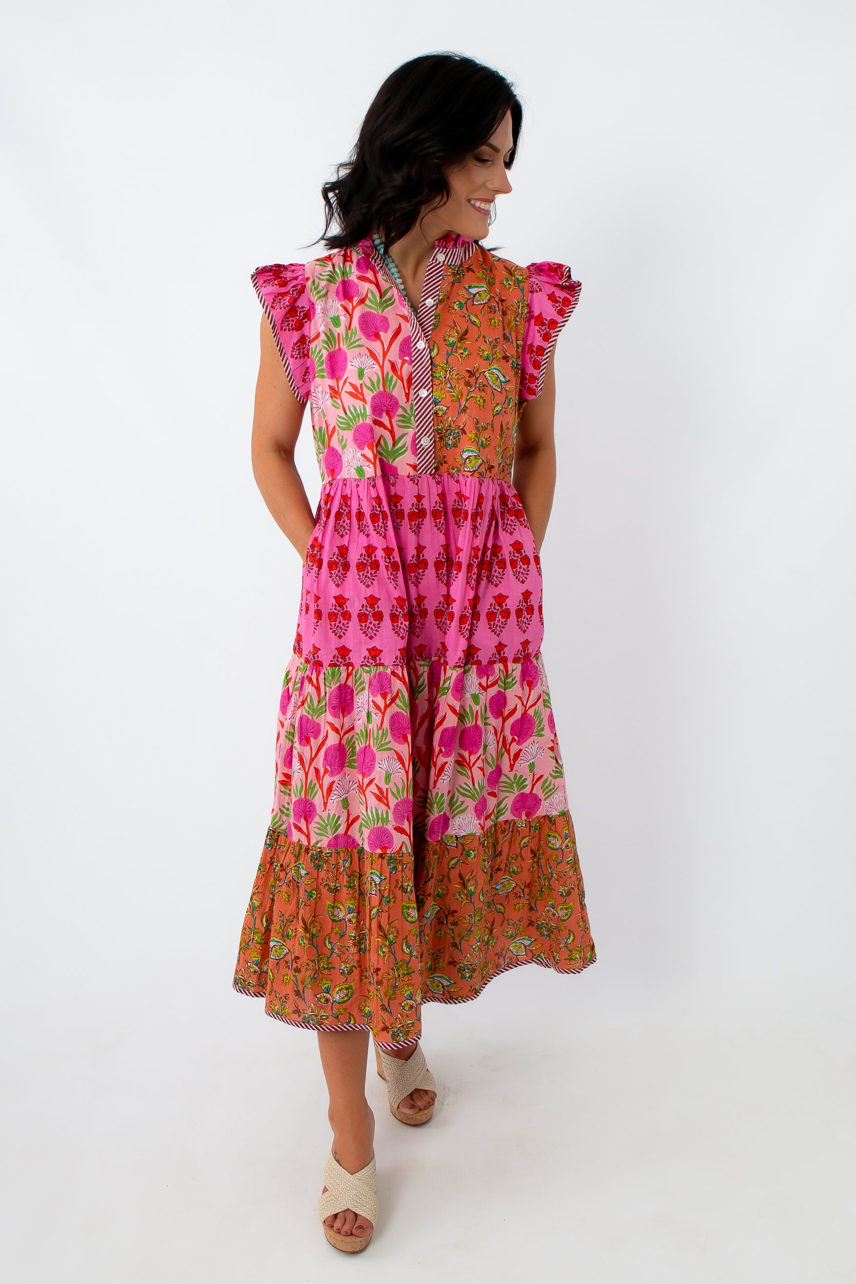 open lace back dress Amaranth Sky Midi Dress– Teuta Matoshi main image 1