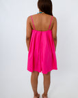 Bid Day Hot Pink Ruched Front Mini Dress