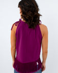 clemson lsu tcu esu purple gameday outfit fringe trend