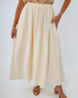 FRNCH Cloudia 100% cotton skirt for summer in the perfect midi length
