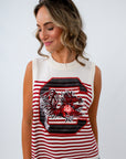 Sequined gamecock top for USC game day
