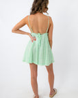 Seafoam Siren Lace Babydoll Mini Dress