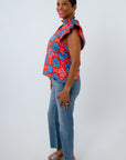 best selling THML blouse new arrival red and blue