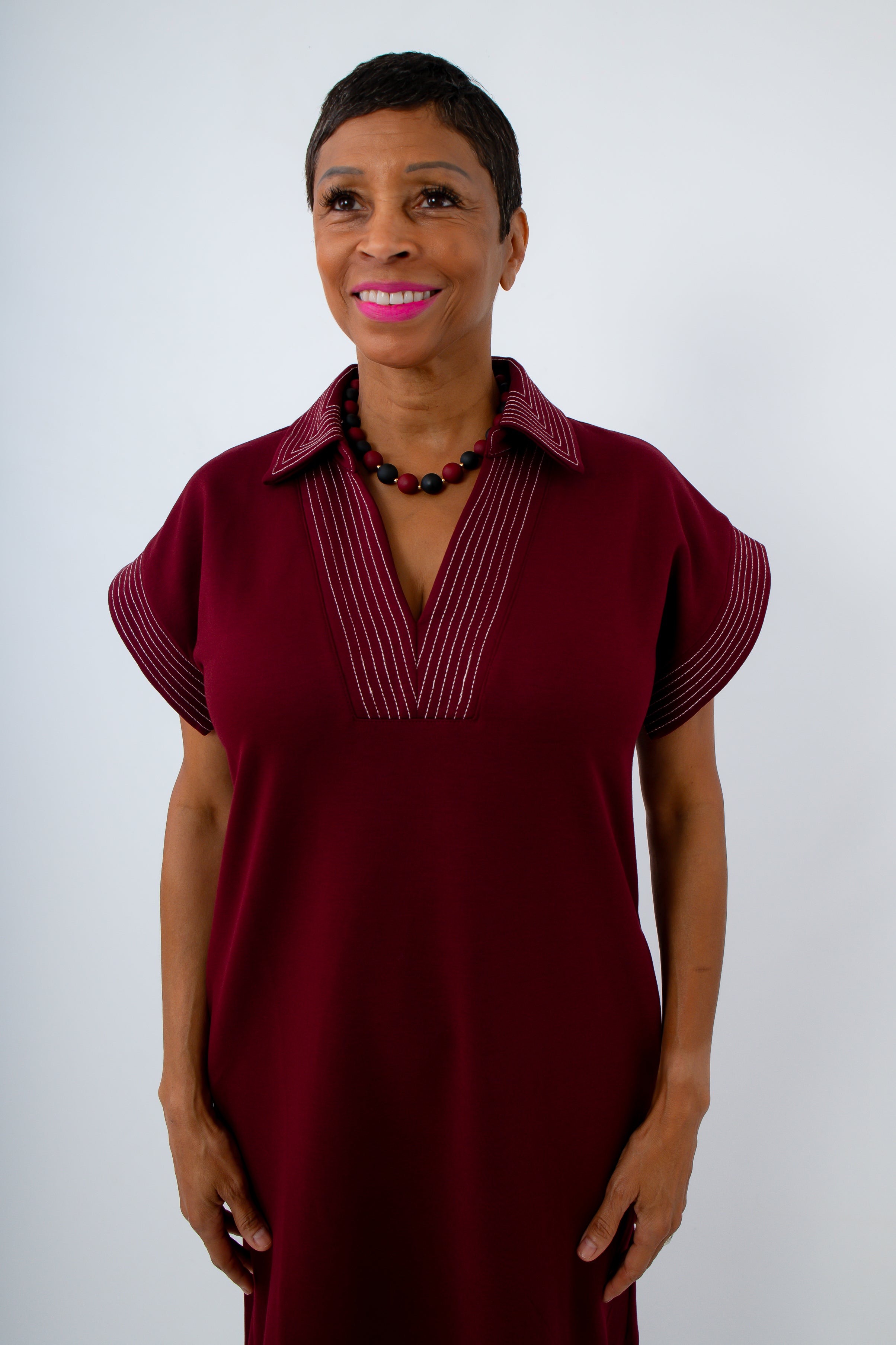 Gamecock Glam Collared Knit Midi Dress