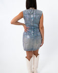 Rodeo Queen Iridescent Coated Denim Dress