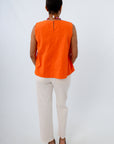 Syracuse orange denim top perfect for game day, warm weather tops
