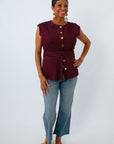 University of South Carolina game day outfit with waist belt and gold buttons