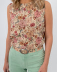 Take It From Here Floral Sleeveless Vest Top