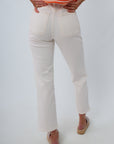 Ivory straight leg jeans, Ivory pants for work, pants for back to school, Kut from the Kloth