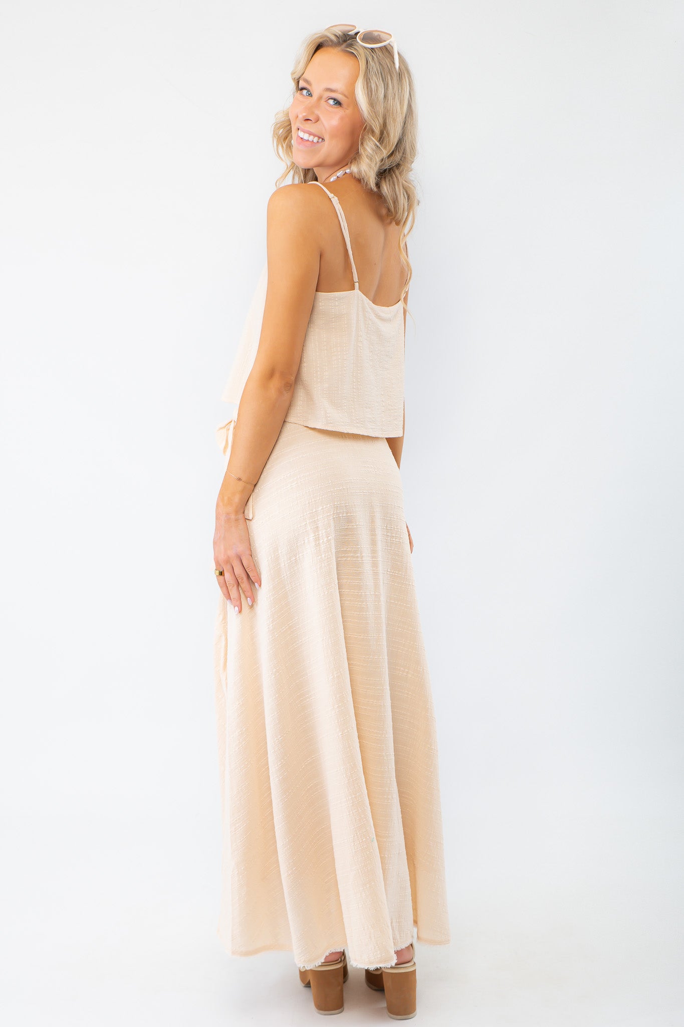 Z Supply Sandshell Salerno Wrap Midi Skirt