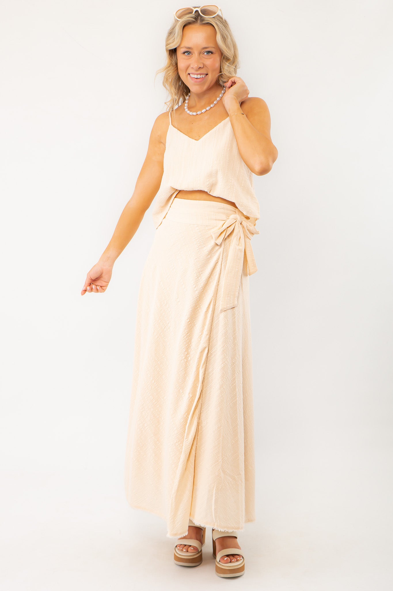 Z Supply Sandshell Salerno Wrap Midi Skirt