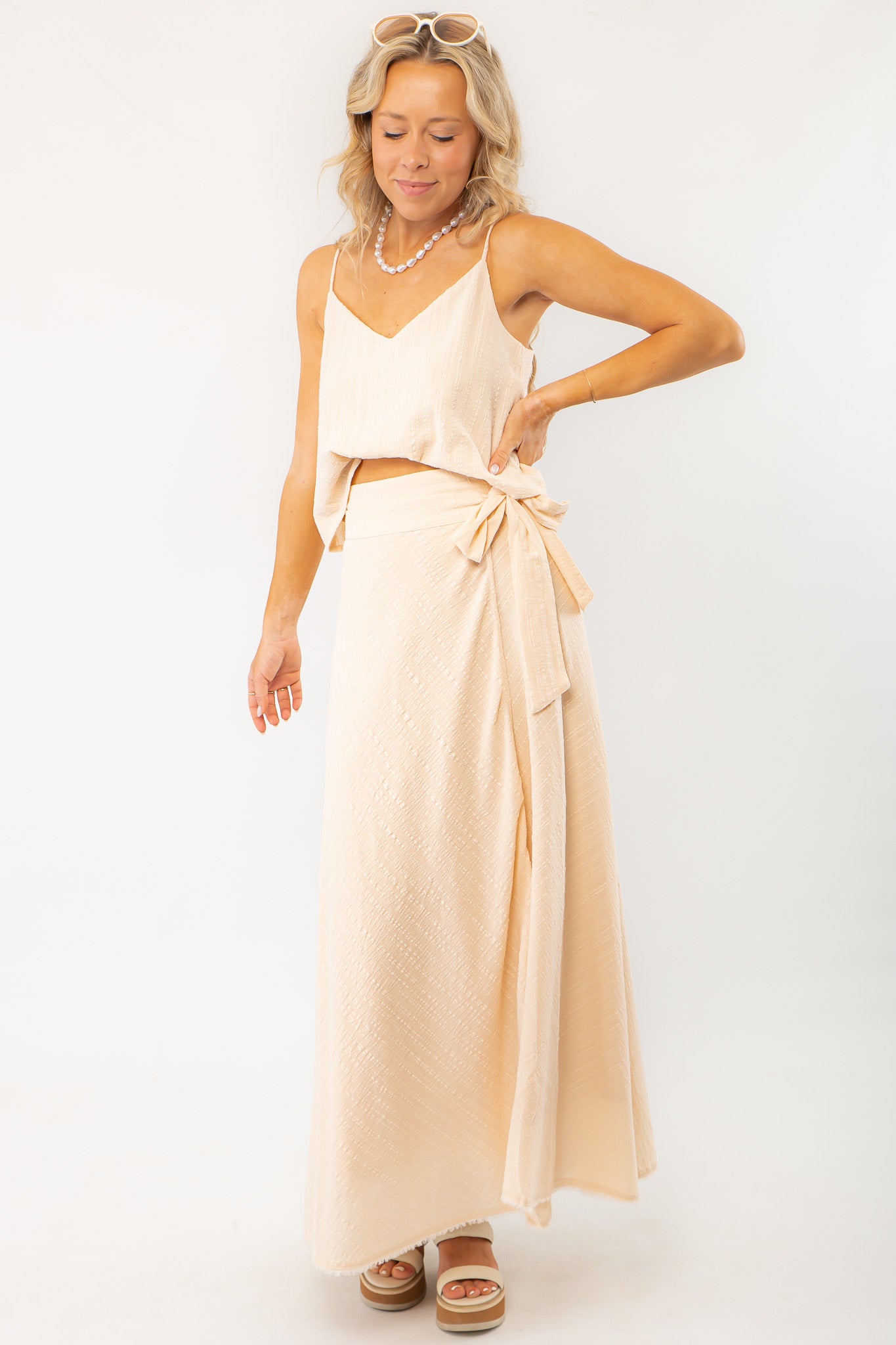 Z Supply Sandshell Salerno Wrap Midi Skirt