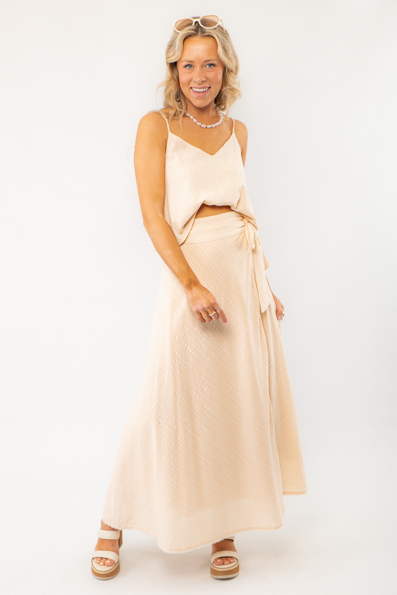 Z Supply Sandshell Salerno Wrap Midi Skirt