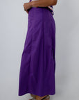 Purple maxi skirt for TCU game day, statement workwear, teacher skirts