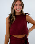 Garnet Gathering Skirt Set