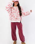 Holiday Toile Red Patterned Sweatshirt