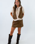 Woodland Weekend Embroidered Sherpa Vest