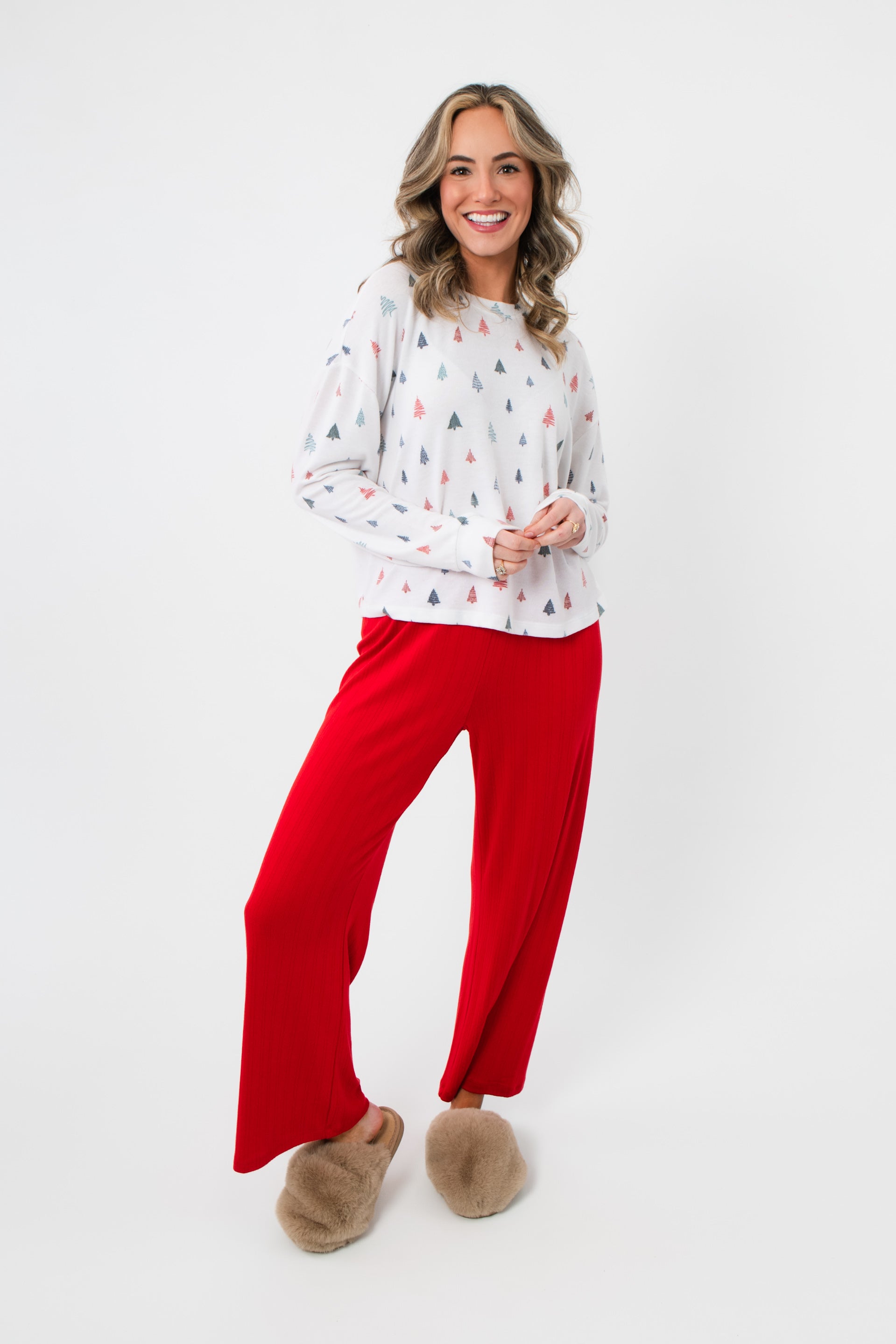 Z Supply White Alpine Tree Brushed Knit Top – Cozy Winter Sweater